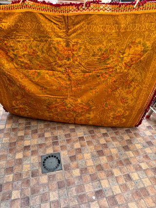 Colcha alfombra terciopelo floral