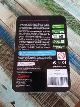 Juego de cartas Cuartetos Monumentos