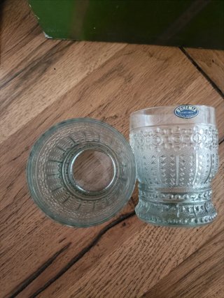 2 Vasos Bohemia Cristal Tallado Vintage
