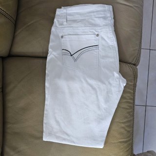 Pantalones blancos vaqueros mujer