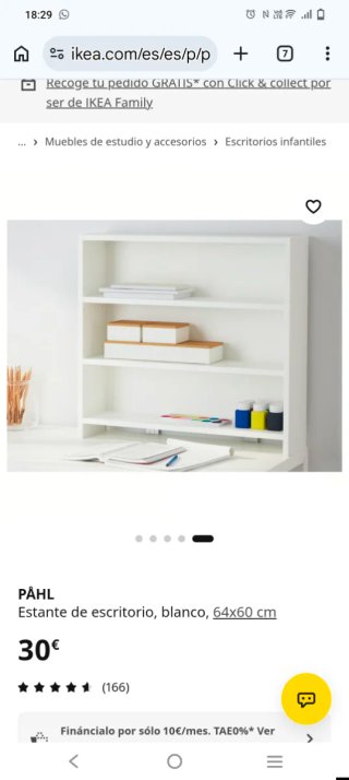 Estantería escritorio Ikea blanca