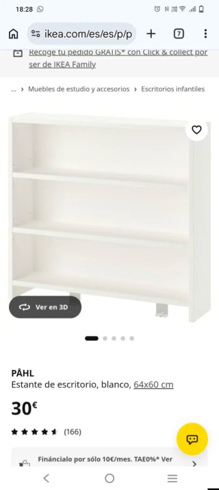 Estantería escritorio Ikea blanca