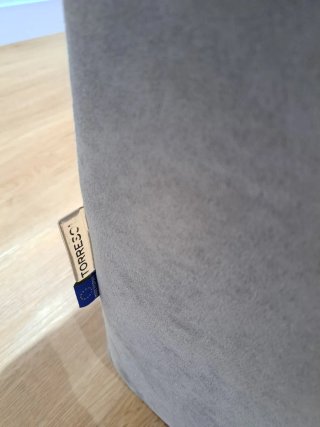 Sofá chaise longue gris tela