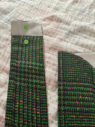 Funda gafas y abanico estampado
