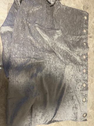 2 Cortinas de terciopelo grises