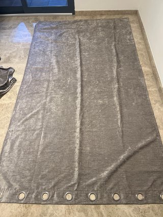 2 Cortinas de terciopelo grises