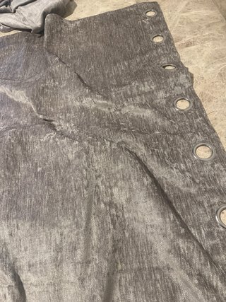 2 Cortinas de terciopelo grises