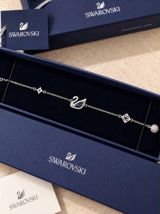 Pulsera Swarovski Cisne y Tréboles