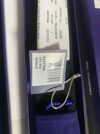 Pulsera Swarovski Una Angelic Baño Rodio