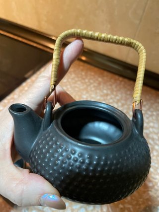Juego de tetera y tazas negro