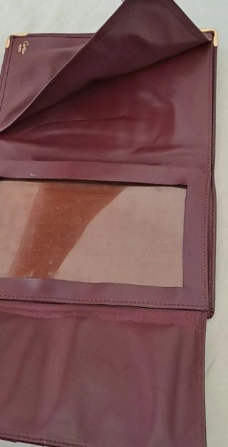 Portacarte Cartier in vera pelle marrone