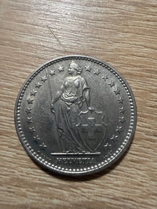 Monedas Suiza 1 Fr 1968 y 2 Fr 1970