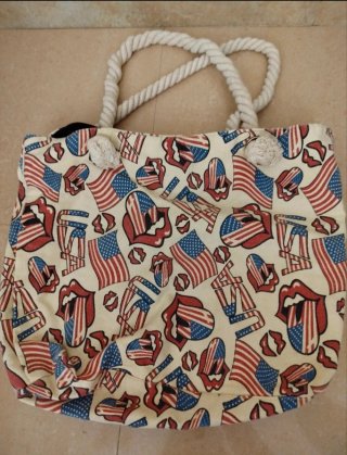 Bolso Tote Bag Estampado USA