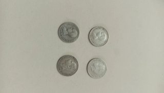 Lote 4 Monedas Plata Alfonso XII