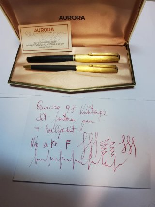 Set Aurora 98 Penna Stilografica + Penna a Sfera