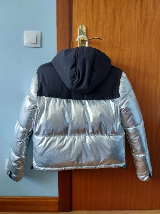 Plumífero Tenth Negro y Plata Talla S NUEVO