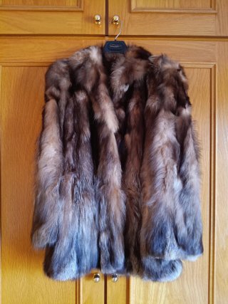 Chaquetón piel zorro elegante como nuevo