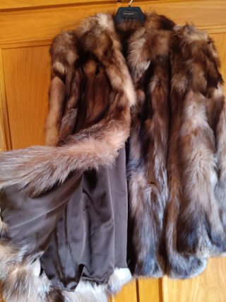 Chaquetón piel zorro elegante como nuevo