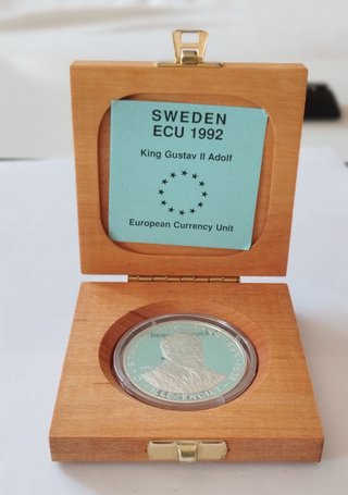 Moneda ECU 1992 Plata Suecia