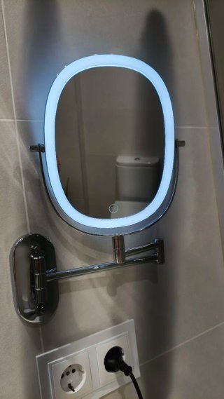 Espejo maquillaje de pared con luz LED