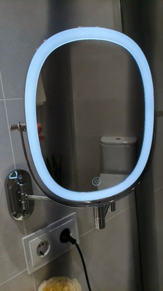 Espejo maquillaje de pared con luz LED