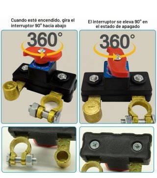 Interruptor Corte Batería Coche Cobre