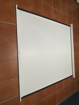 Pantalla de Proyector Enrollable Blanca