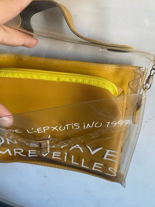 Borsa tracolla trasparente 2 in 1 con pochette