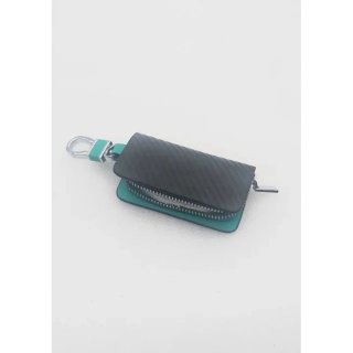 LLAVERO COCHE FUNDA CARBONO BORDE VERDE REGALO