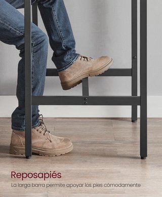 Mesa Alta Cuadrada Madera y Metal