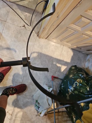 Pie de lámpara Ikea vintage negro metal