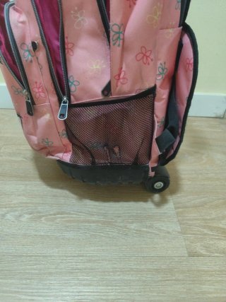Mochila Escolar Mafalda con Ruedas Rosa