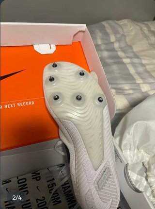 Zapatillas Nike Atletismo Clavos Blancas Negras