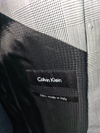 Blazer Príncipe de Gales Calvin Klein Gris