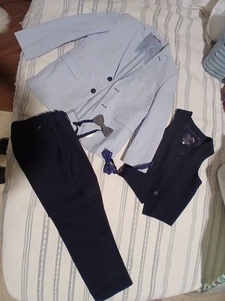 Traje de chaqueta azul o comunion  talla 9-10