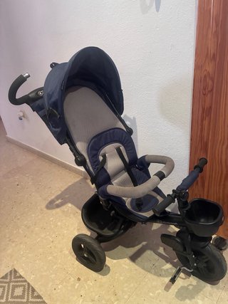 Triciclo Kinderkraft Azul y Gris