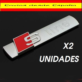 2 Emblemas Audi S-LINE Adhesivo Mate