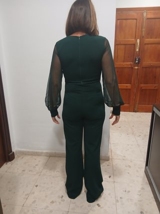 Mono pantalón verde elegante