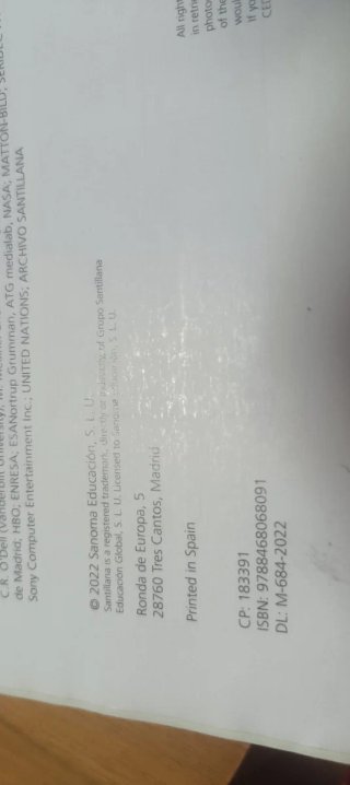 Libro de texto 3°ESO física y química inglés