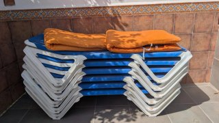Tumbonas PVC alta resistencia exterior