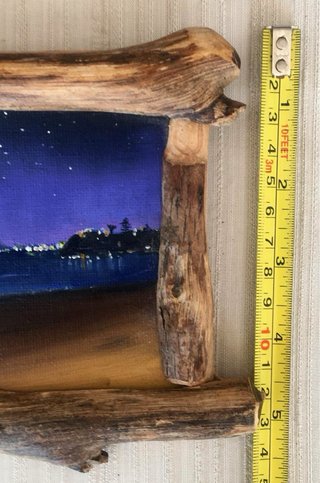 Cuadro Pequeño Óleo Paisaje Nocturno