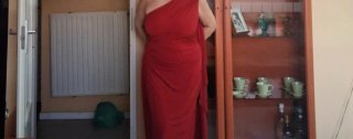 Vestido largo fiesta rojo