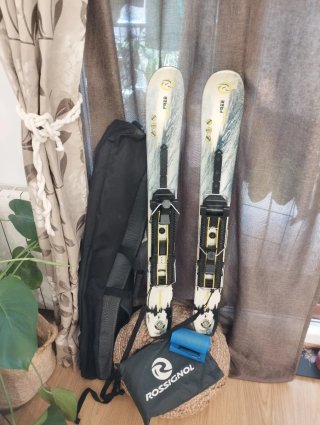 Esquís cortos de alpinismo, con pieles de foca 100