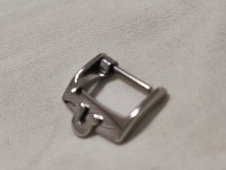 Fibbia per orologio in metallo lucido