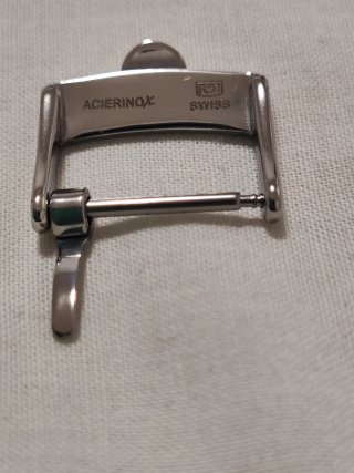 Fibbia per orologio in metallo lucido