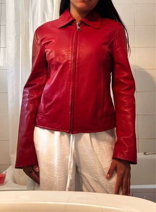 Chaqueta Roja Cuero