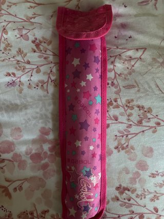 Funda para flauta Gabol estrellas rosa y flauta