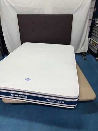 Base Tapizada + Colchón Visco 135x180