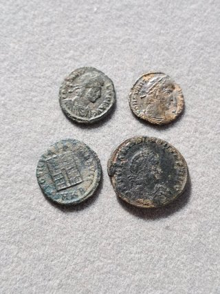 Lote 4 Monedas Romanas antiguas para limpiar