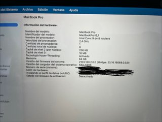 MacBook Pro 16 (2019) i9 64GB RAM 2TB SSD